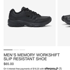 Fila MEN'S MEMORY WORKSHIFT SLIP RESISTANT SHOE NWT 9.5 wide width